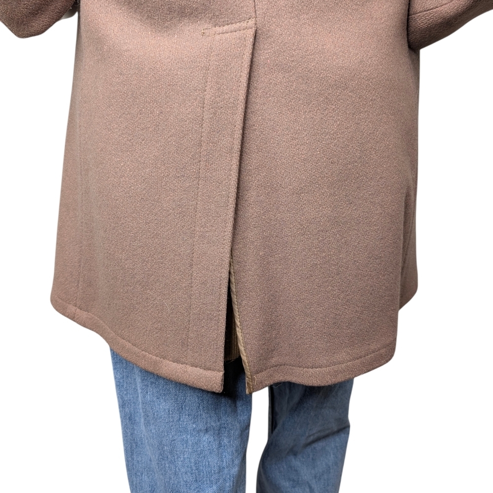 Vintage MacMor Canada Wool Coat With Faux Shearling Trim | Unisex | Medium - Picture 9 of 13